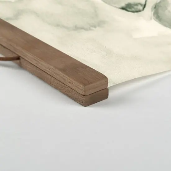 Sage Monstera Teak Hanging Canvas {3}