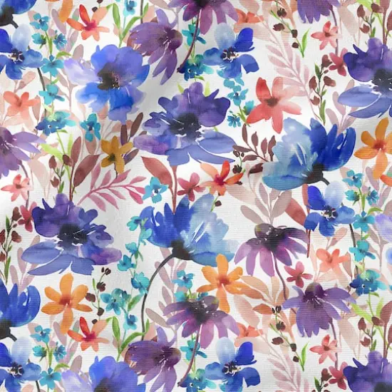 Fabric Editions White Bellino Garden Cotton Fabric {5}