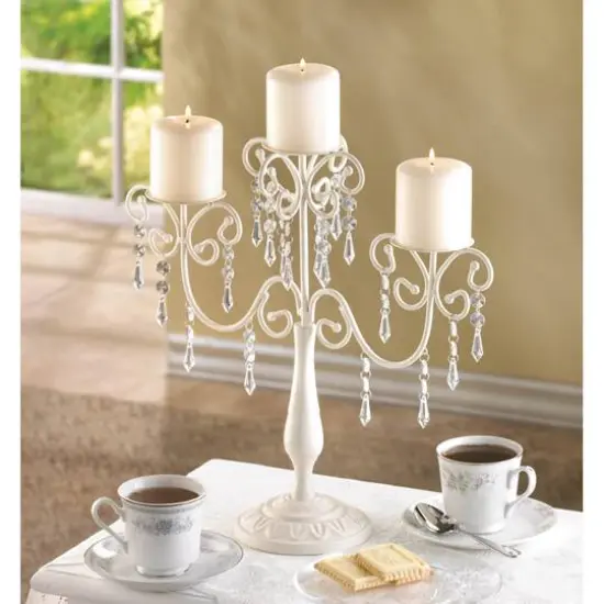 16.5" Ivory Elegance Candelabra {3}