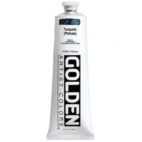 Golden&reg; Heavy Body Acrylic Paint, 5oz. 1390 Turquois (Phthalo) {1}