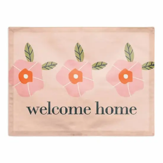 Welcome Home Floral 18" x 14" Cotton Twill Placemat {1}