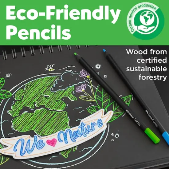 Faber-Castell&reg; 100 Color Black Edition Colored Pencil Tin Set {10}