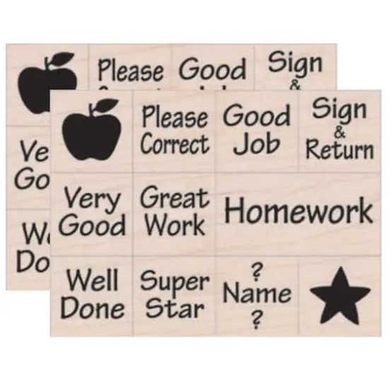 Hero Arts&reg; Nearly Tiny Teacher Messages Stamp Sets {1}