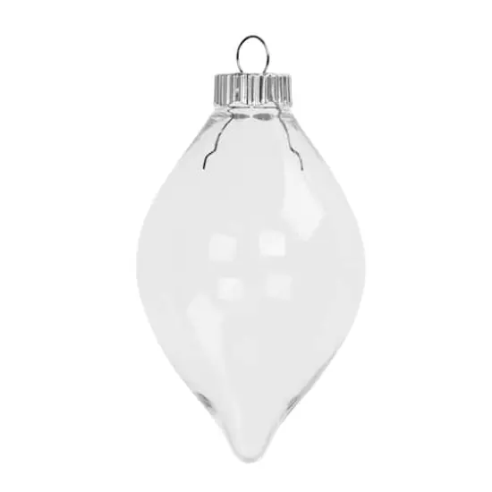 4 Pack 4.5" Clear DIY Plastic Teardrop Ornaments by Make Market&reg; {1}