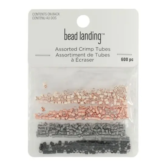 2mm Assorted Colors Metal Crimp Tubes, 600ct. by Bead Landing&trade; {1}