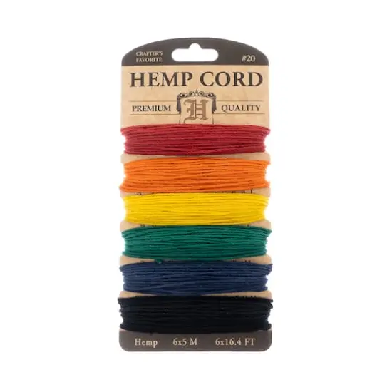 Hemptique® Crafter's Favorite 20lb. Crayon Rainbow Hemp Cord Mix {1}