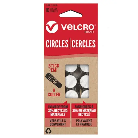 VELCRO&reg; Brand White Stick 'Em Circles {1}