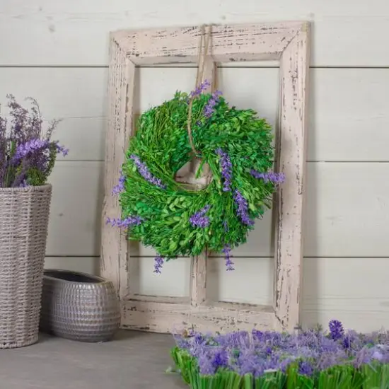 11" Lavender & Foliage Wreath {3}