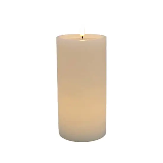 4" x 8" LED Wax Pillar Flickering Candle by Ashland&reg; White {3}