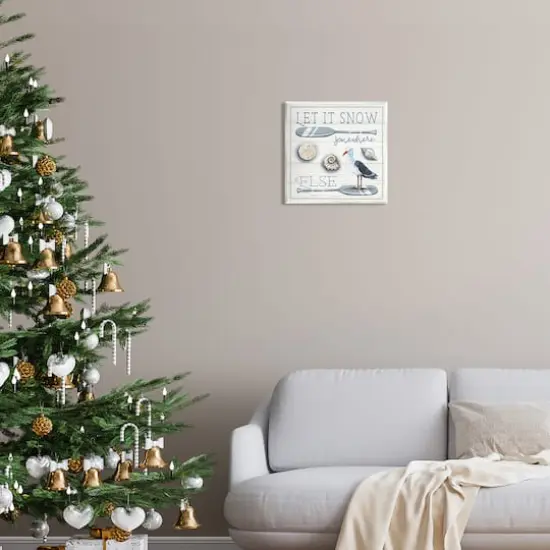 Stupell Industries Let it Snow Somewhere Else Phrase Wall Plaque Art {3}