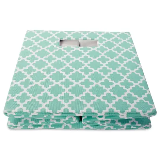 DII&reg; 11" Polyester Lattice Storage Cube Aqua {4}