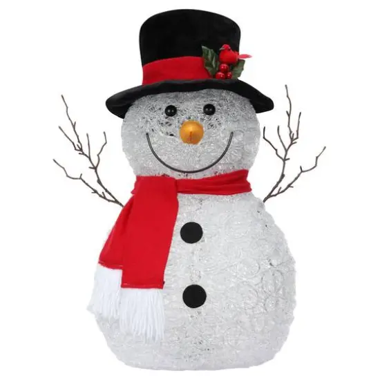 Haute Decor 18" Happy Snowman Pre-Lit LED Tabletop D&eacute;cor {6}