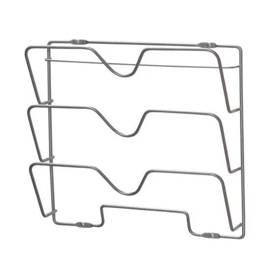 Household Essentials 12.8" Oversized Cabinet Door Lid Holder Silver {2}