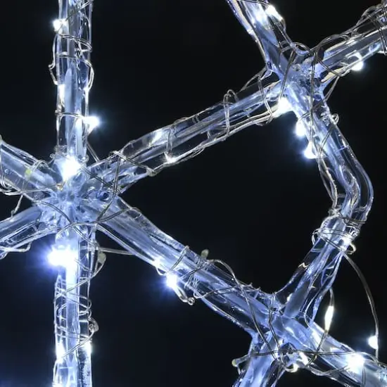 Ice Crystal Snowflake Set with 200 Cool White Micro UL LED Lights {4}