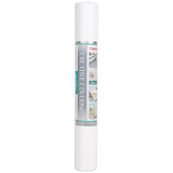 Con-Tact Creative Covering&trade; Adhesive Covering, 18" x 50 ft. White {1}