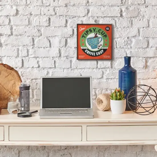 Stupell Industries Coffee Shop Comic Wall Accent with Black Frame {5}