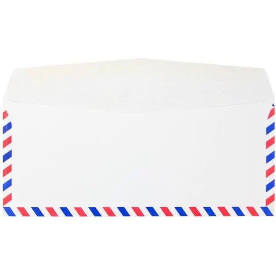 JAM Paper 4.125" x 9.5" White Airmail Envelopes {4}