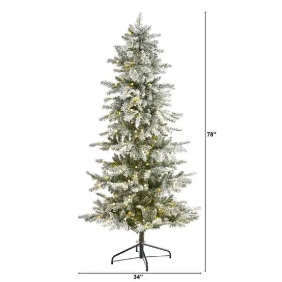 6.5ft. Pre-Lit Nova Scotia Spruce Artificial Christmas Tree, Warm White LED Lights {8}