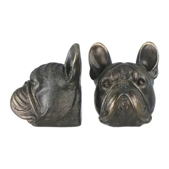 Hello Honey&reg; 5.5" Antique Bronze Dog Bookend Set {3}