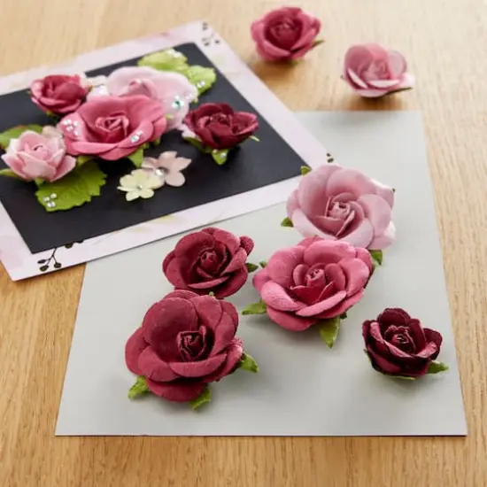 Red Sweetwater Paper Flower Embellishments By Recollections&trade; {3}