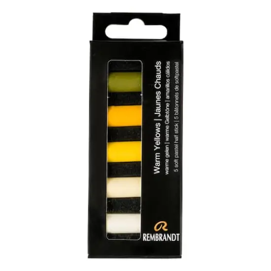 Rembrandt 5 Color Warm Yellows Half Stick Soft Pastel Set {1}