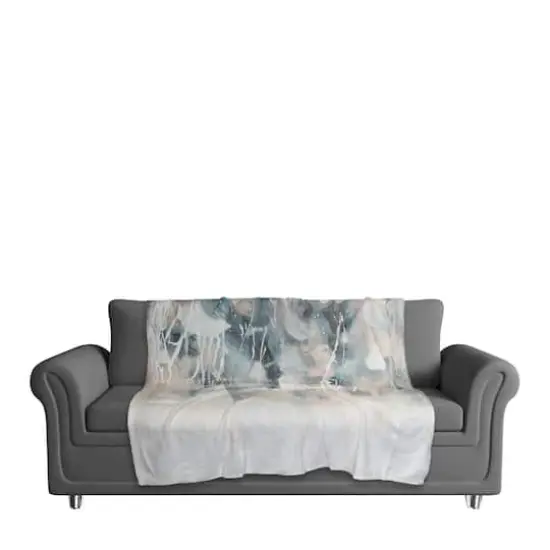 Muted Pastel Painting Sherpa Fleece Blanket {4}