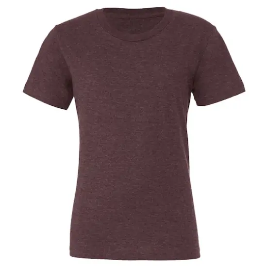 BELLA+CANVAS&reg; Short Sleeve Heather Jersey Youth T-ShirtMaroon Heather {1}