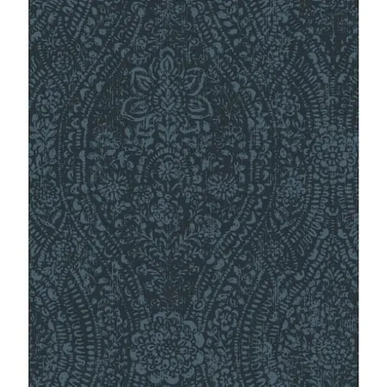 RoomMates Ornate Ogee Peel & Stick Wallpaper Blue and Black {1}
