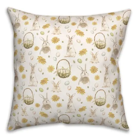 Easter Greetings Pattern 18" x 18" Indoor / Outdoor Pillow {1}