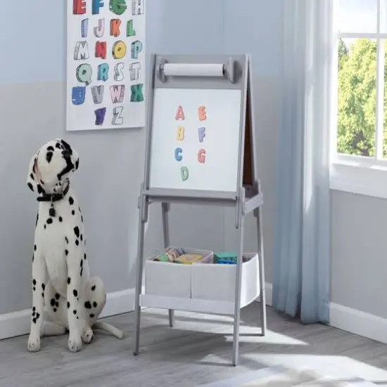 My Size Gray Double Sided Storage Easel {4}