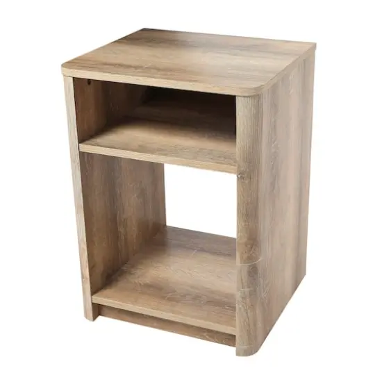Hello Honey&reg; Coastal Oak End Table with Storage {1}