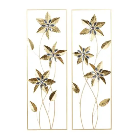 36" Gold Metal Contemporary Wall D&eacute;cor Set {1}