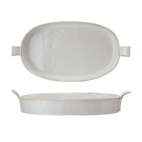 Hello Honey&reg; 13.75" White Classic Elegance Stoneware Baker {4}
