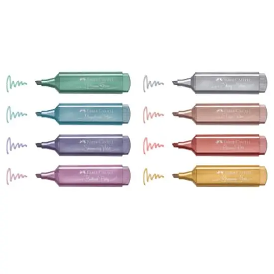Faber-Castell&reg; Textliner 8 Color Metallic Highlighters {7}