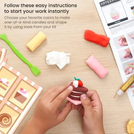 Arteza&reg; Kids Sweet Shop Medium Stage Clay Kit, 72 pcs {5}