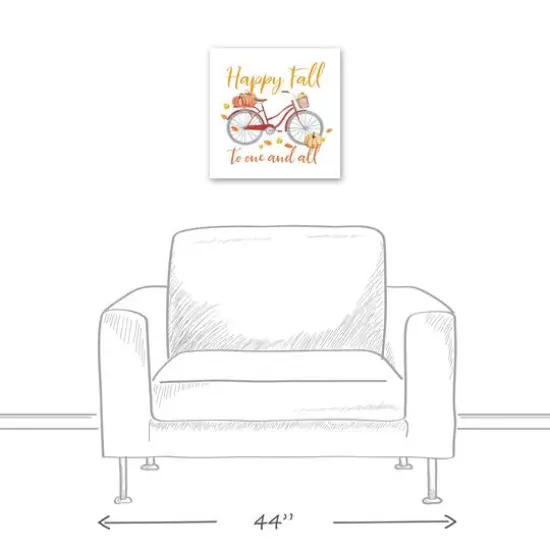 Happy Fall Bike Canvas Wall Art {6}
