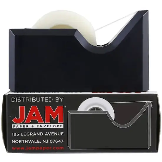 JAM Paper Colorful Desk Tape Dispensers Black {6}
