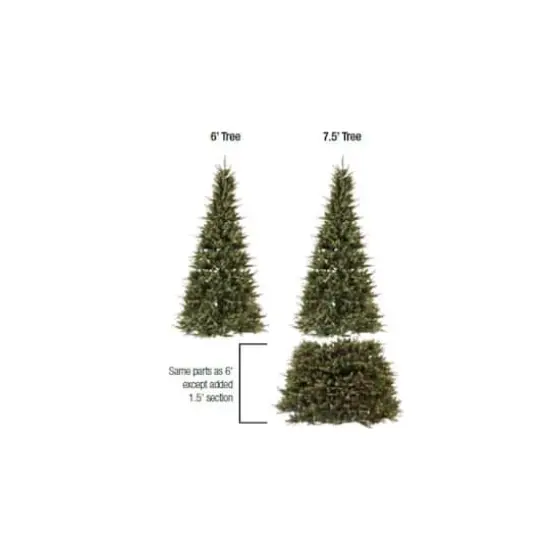 7.5ft. Pre-Lit Adjustable Artificial Christmas Tree, Clear Lights {3}
