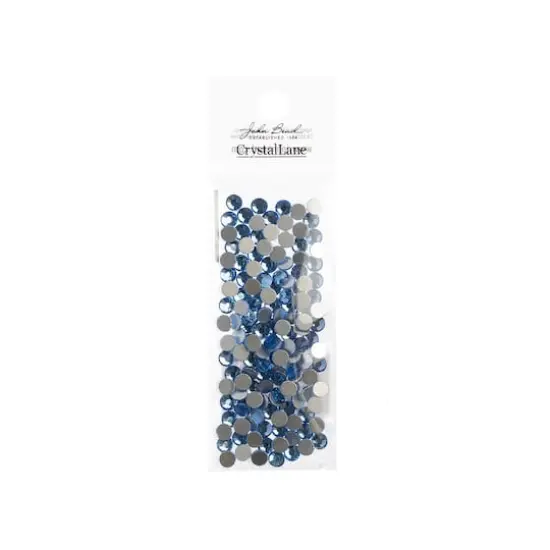 John Bead Crystal Lane SS20 Round Flatback Czech Crystals, 144ct. Light Blue Sapphire {4}