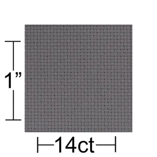 Essentials by Leisure Arts Dark Gray 14 Count Aida Cloth, 30" x 36" {4}