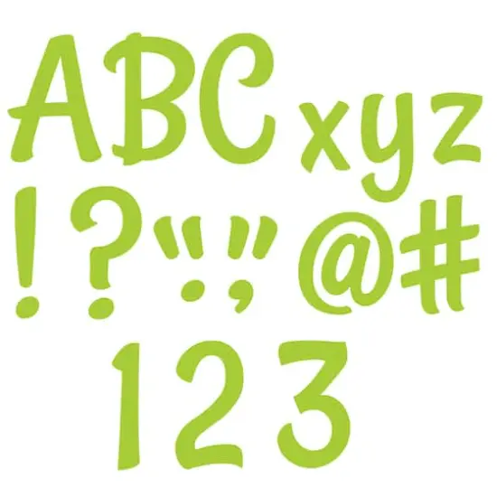 4" Stylish Punch-Out Letters Lime Green {1}
