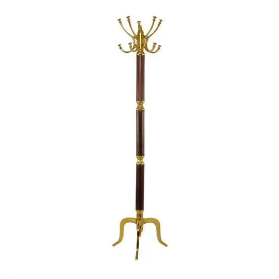 Gold Aluminum Traditional Coat Rack, 18" x 18" x 72" {1}