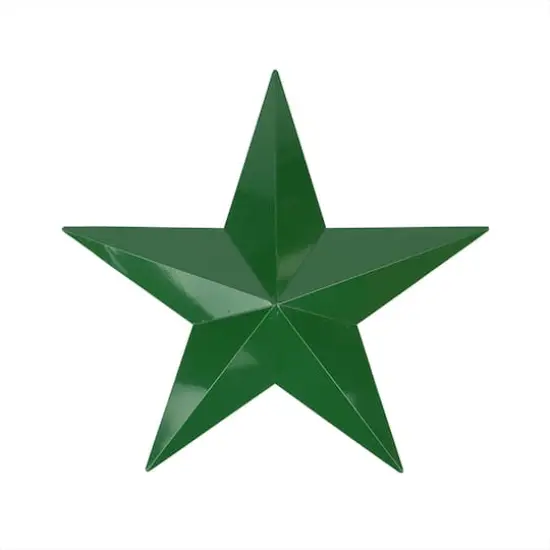 24" Hunter Green Country Rustic Star Indoor/Outdoor Wall Decoration {1}