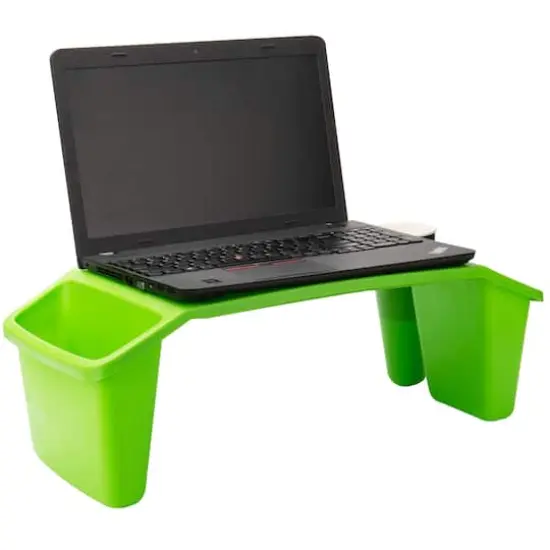 Mind Reader Kids&rsquo; Freestanding Portable Lap Desk With Side Pockets Green {5}