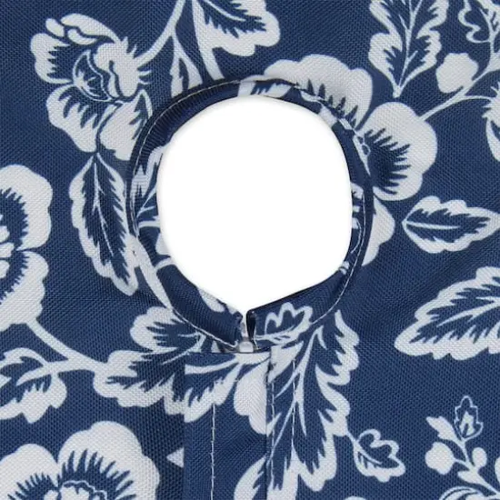 Nautical BlueFloral Print Outdoor Tablecloth with Zipper, 60" x 120" {4}