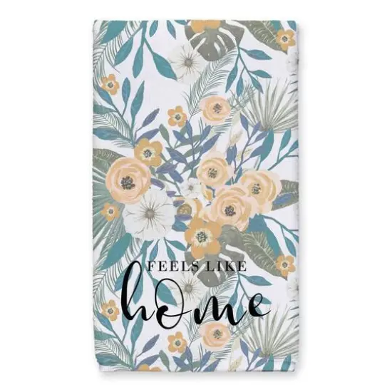 Feels Like Home Tropical Floral Tea Towel Set White {3}