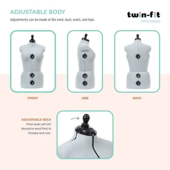 Dritz&reg; Twin-Fit Medium Dress Form with Adjustable Tri-Pod Stand {6}