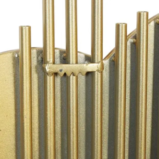 CosmoLiving by Cosmopolitan 39" Gold Metal Contemporary Wall Mirror Décor {6}