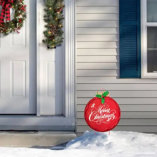 Glitzhome&reg; 24" Metal Ornament Yard Stake {5}