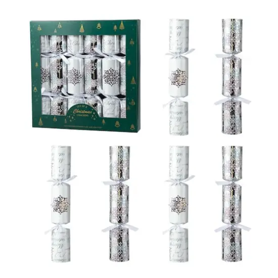 Glitzhome&reg; 12" Christmas Snowflake Party Cracker with Gift Contents, 6ct. {1}